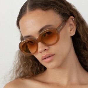 Lu Goldie Women's Brown Sunglasses